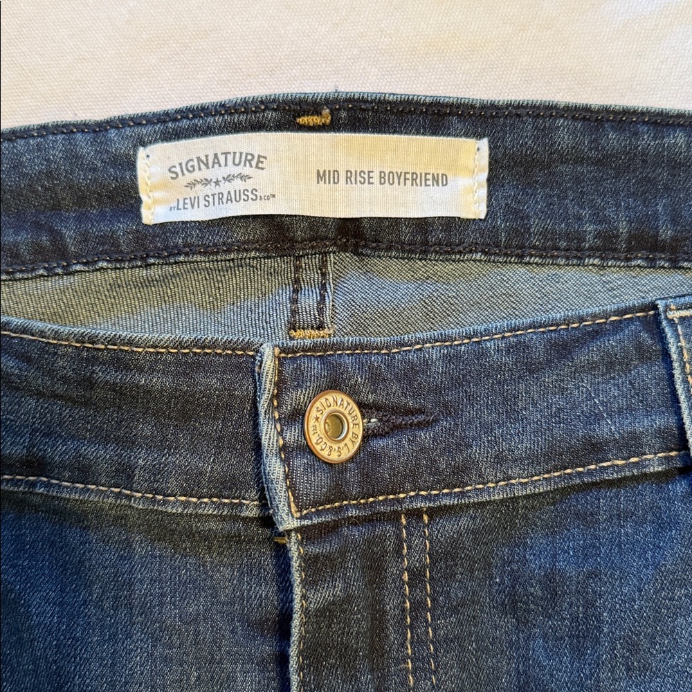 Levi's Signature Mid Rise Boyfriend Jeans in Blue